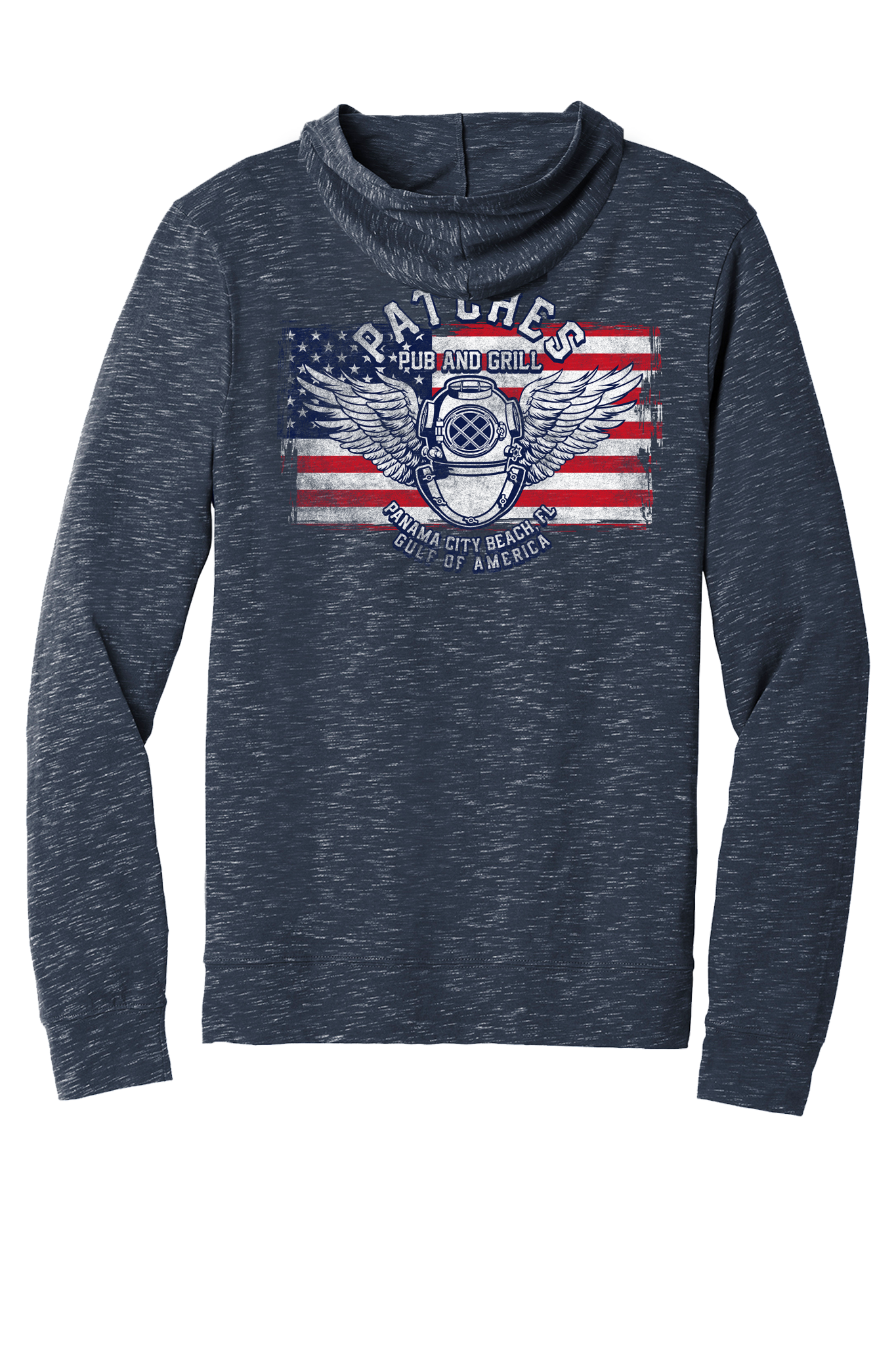 Lightweight zip hoodie. Mark V helmet with wings patriot logo 