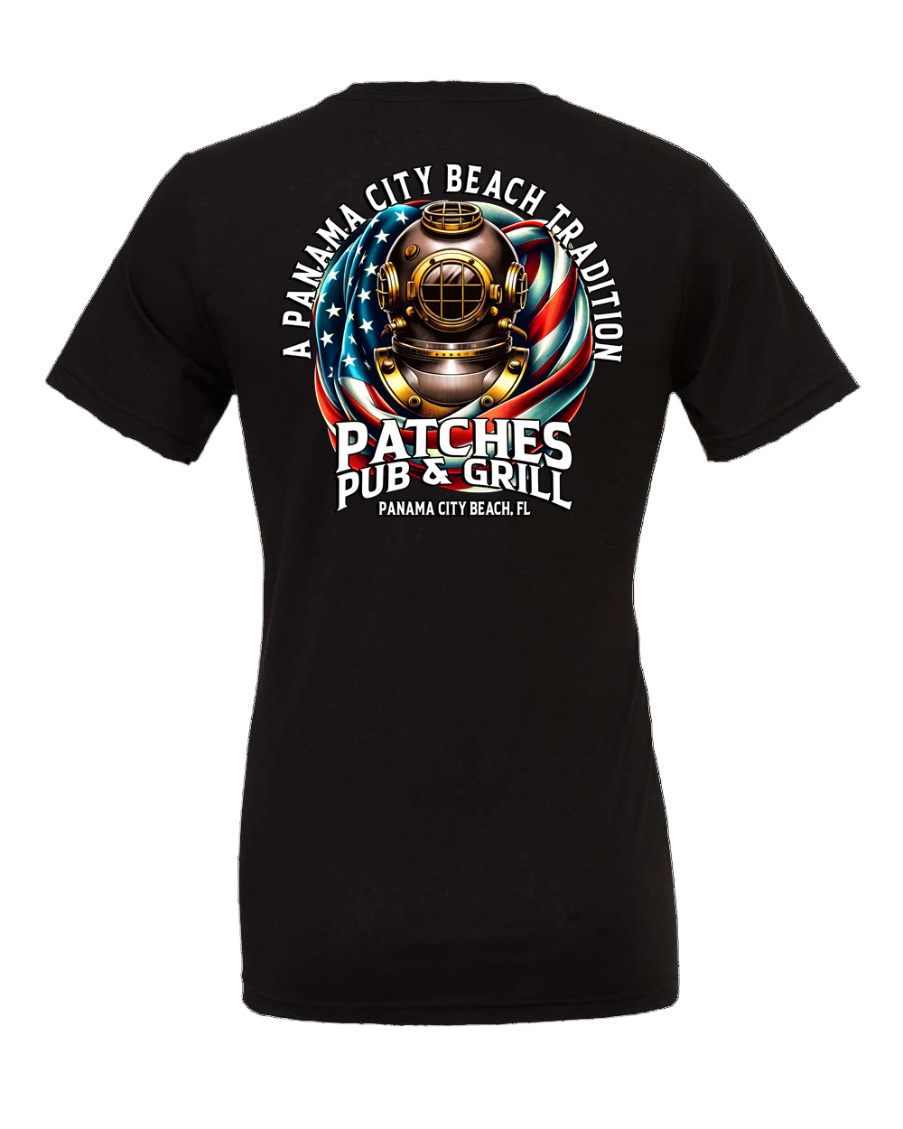 Flag with Mark V dive helmet