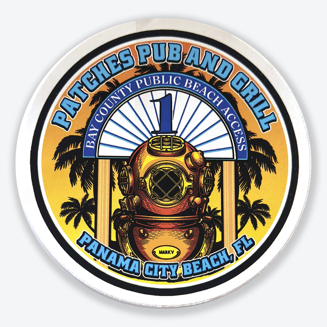 Beach Access 1 sticker 3.5in circle $3