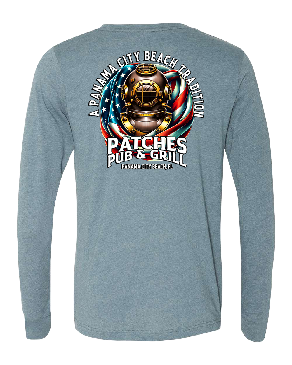 Helmet Flag Long Sleeve Shirt