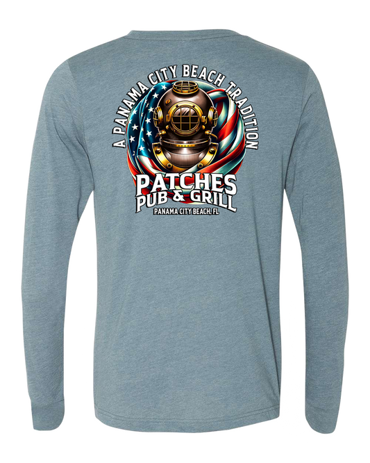 Helmet Flag Long Sleeve Shirt