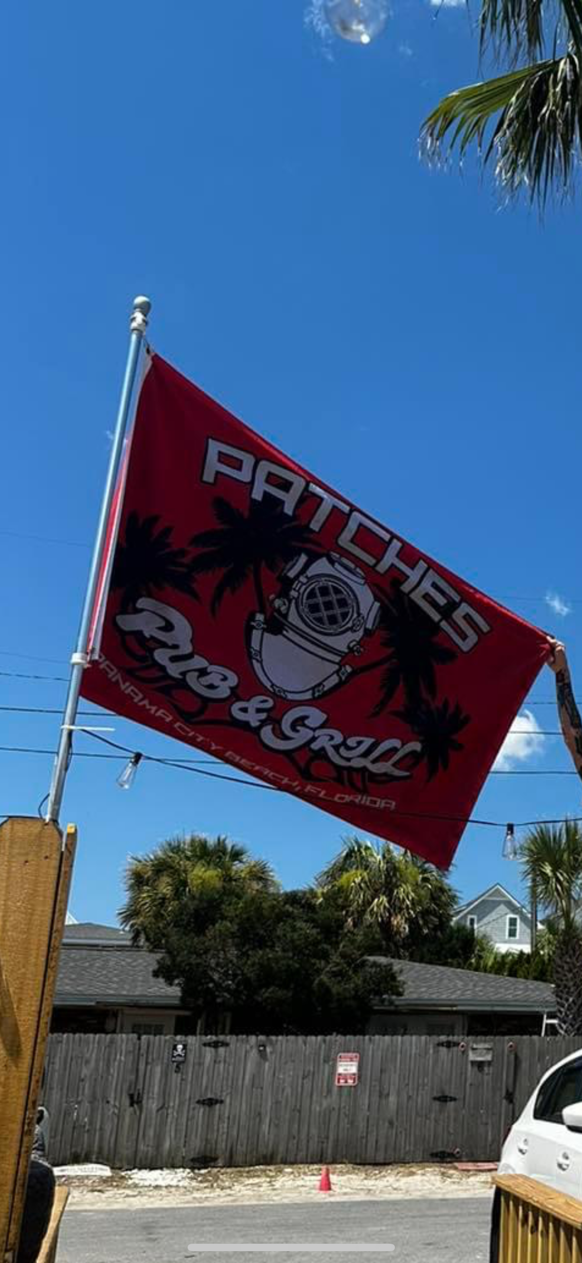 $48.00 large double sided Patches pub flag.