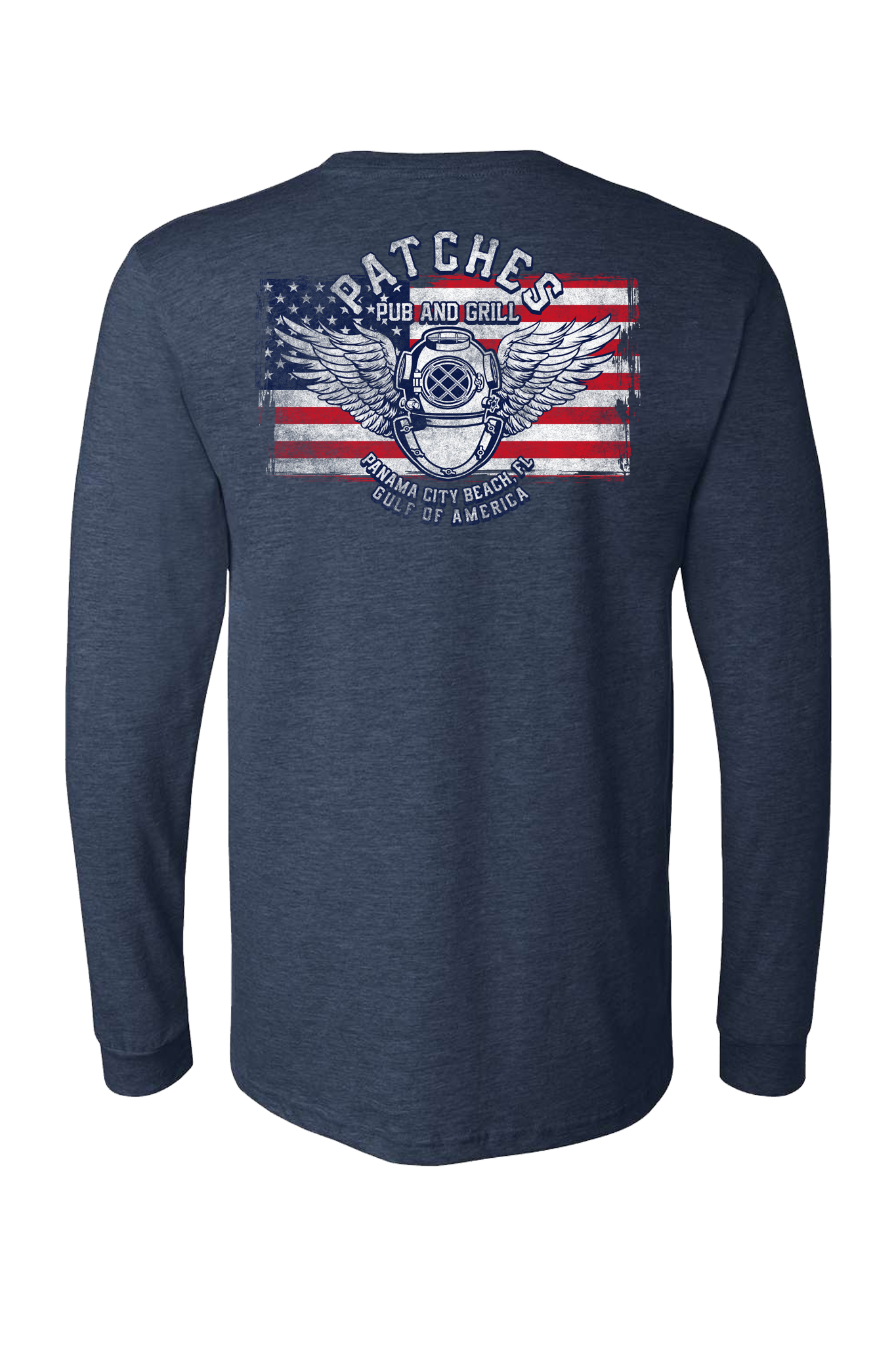 Helmet Wing Flag Long Sleeve Shirt