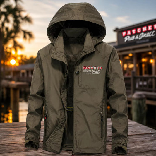 Heavy duty, rain jacket/ windbreaker