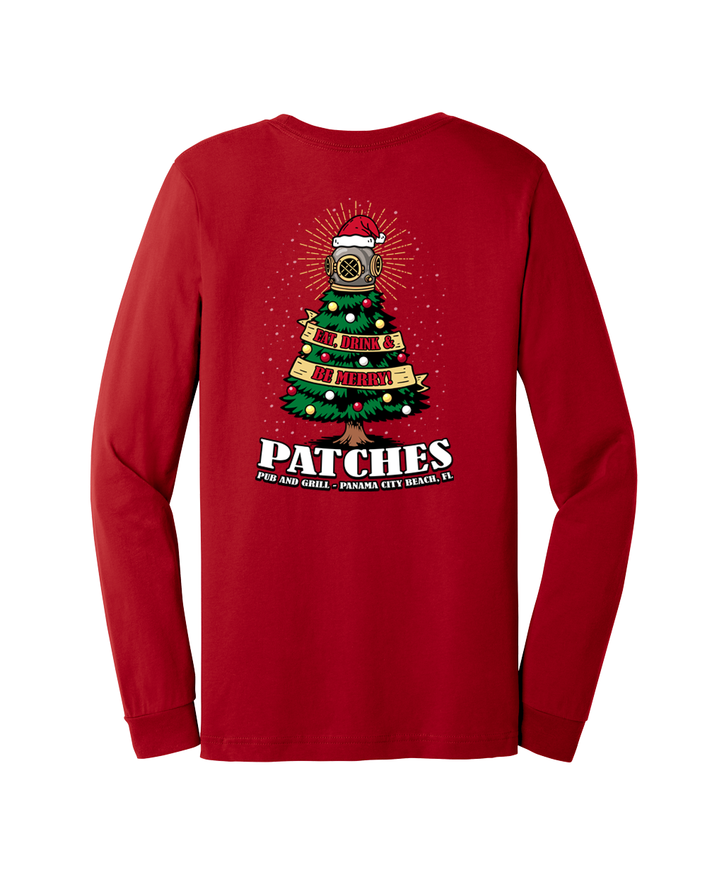 Christmas at Patches Pub Long Sleeve Shirt (+Size)