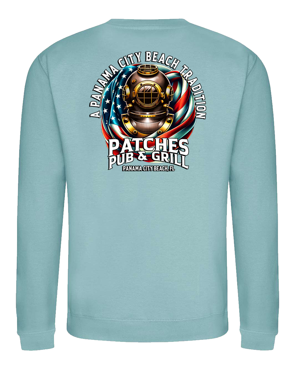 Helmet Flag Crewneck Sweatshirt