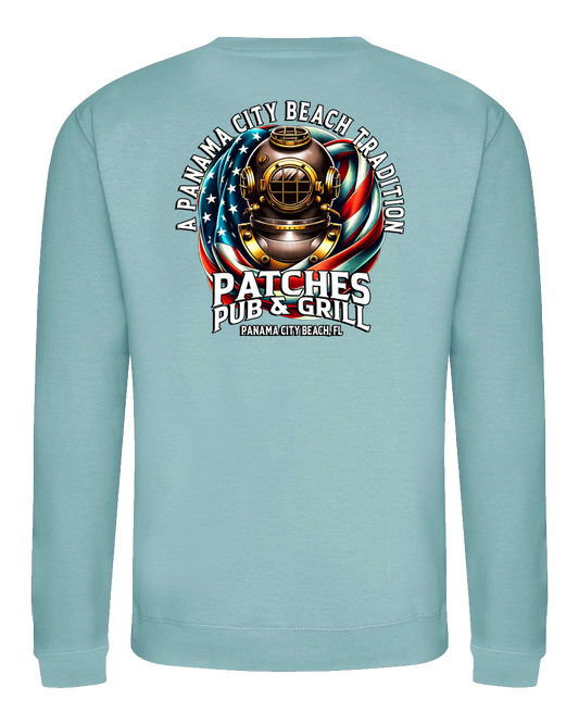 Helmet Flag Crewneck Sweatshirt