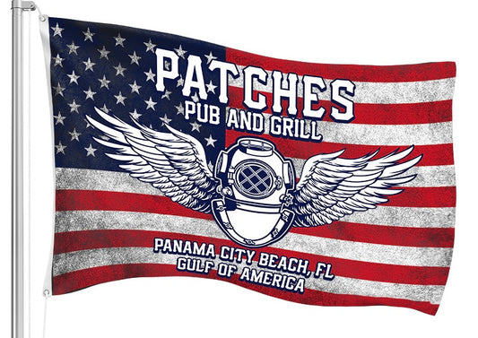 18 1/2 inches x 11 1/2 inches gulf cart flag $20￼