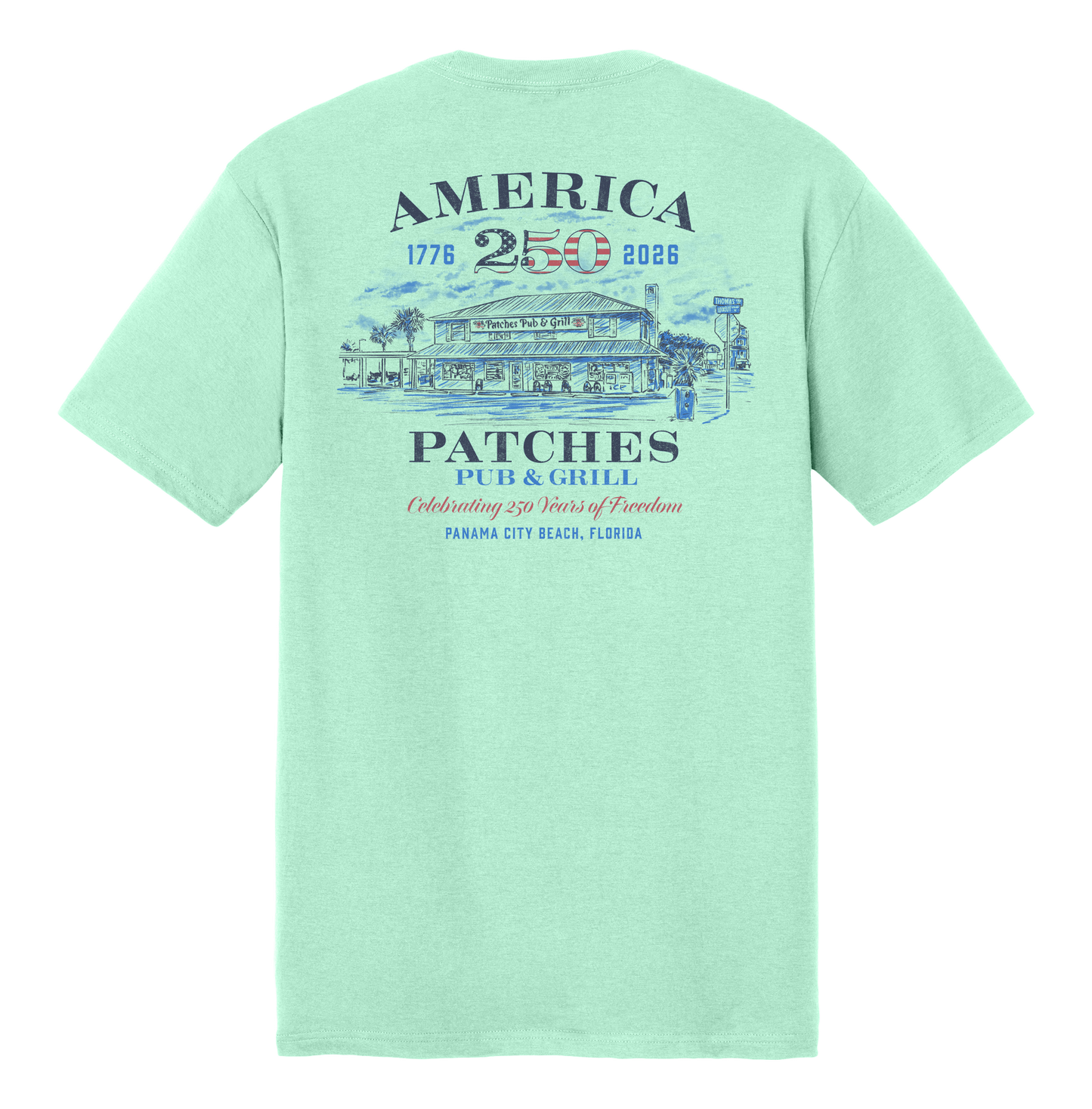 America's 250th Patches Pub Sketch Shirt