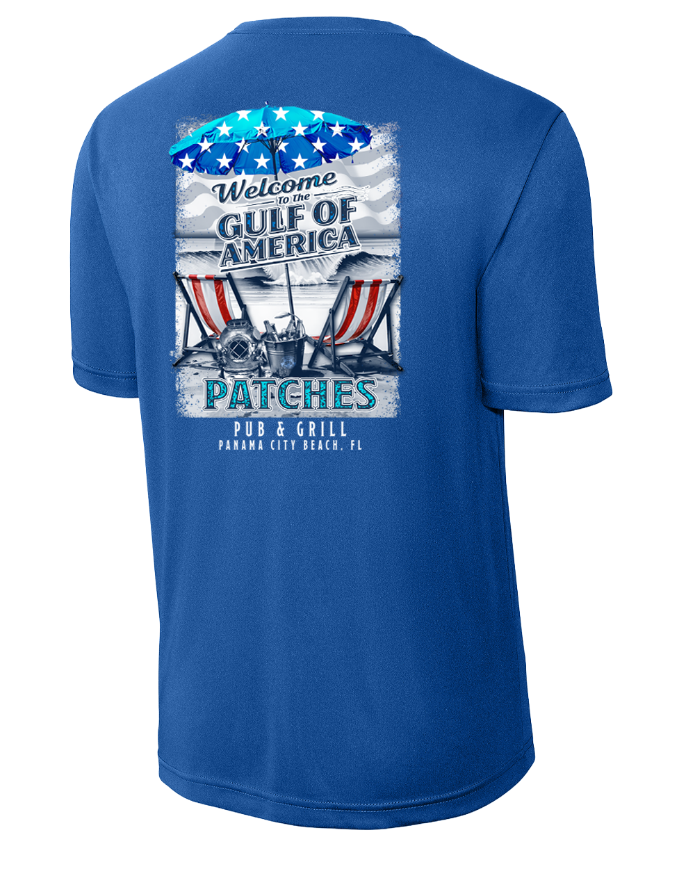 Gulf of America Patriotic Beach Chairs Dri-Fit Shirt