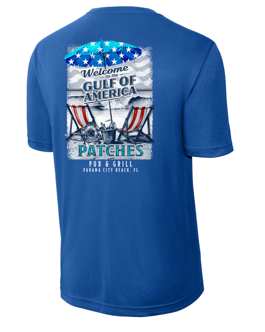 Gulf of America Patriotic Beach Chairs Dri-Fit Shirt
