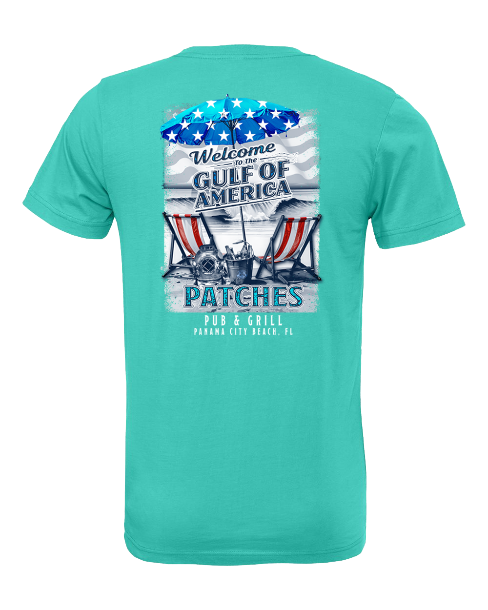 Gulf of America Patriotic Beach Chairs Shirt