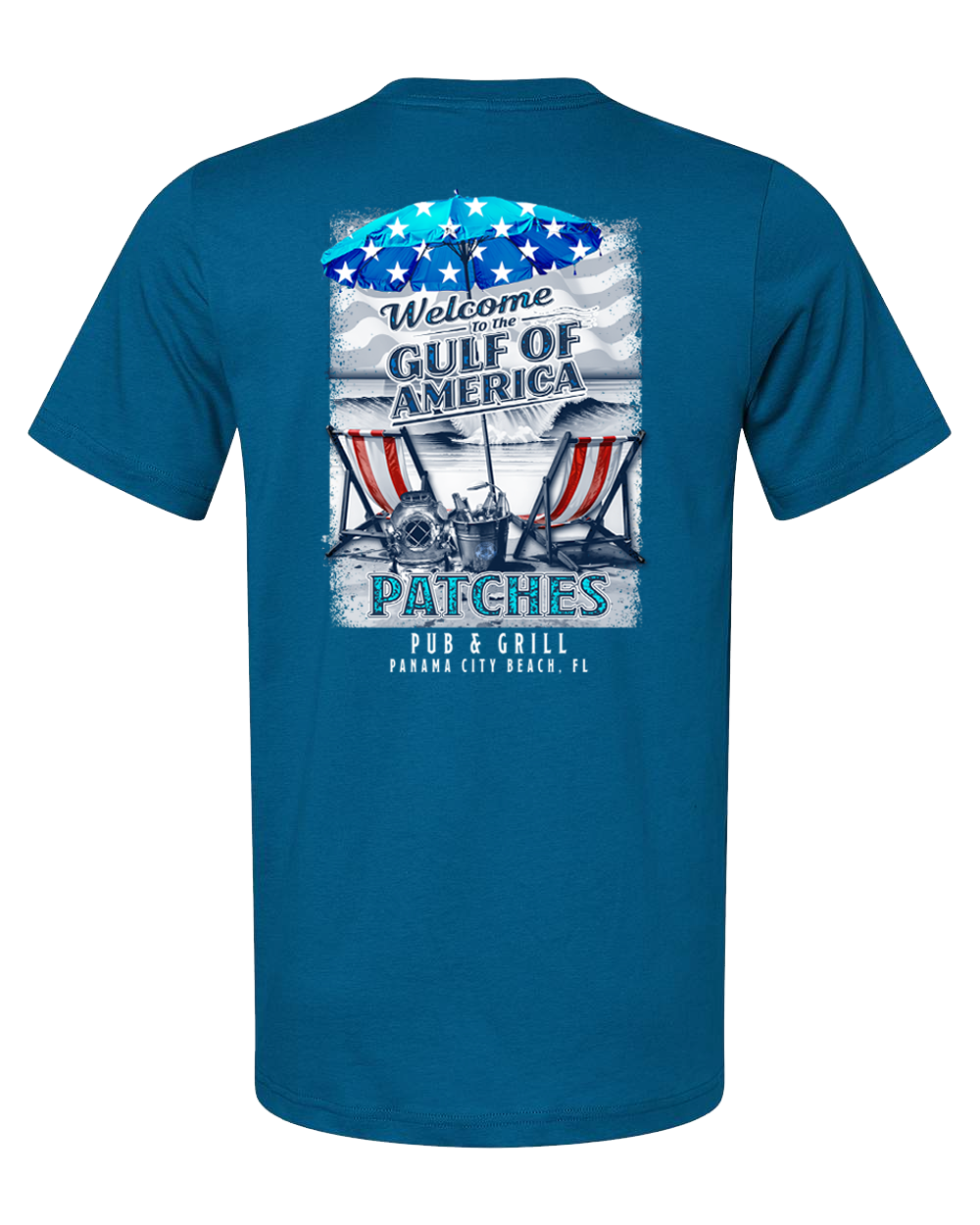 Gulf of America Patriotic Beach Chairs Shirt