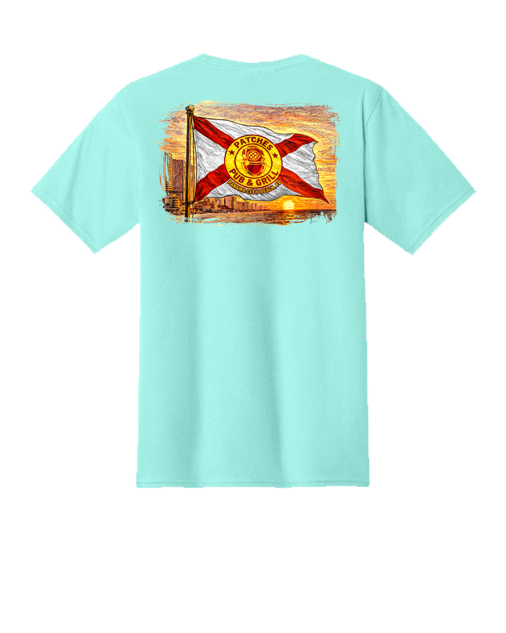 Distressed Patches X Flag Shirt