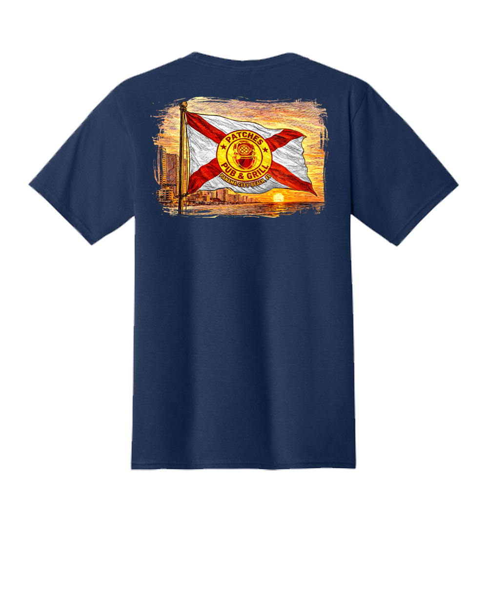 Distressed Patches X Flag Shirt