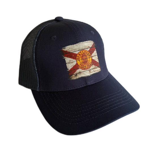 Distressed Patches Florida Flag Trucker Hat